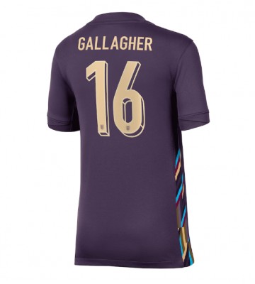 England Conor Gallagher #16 Udebanetrøje Dame EM 2024 Kort ærmer